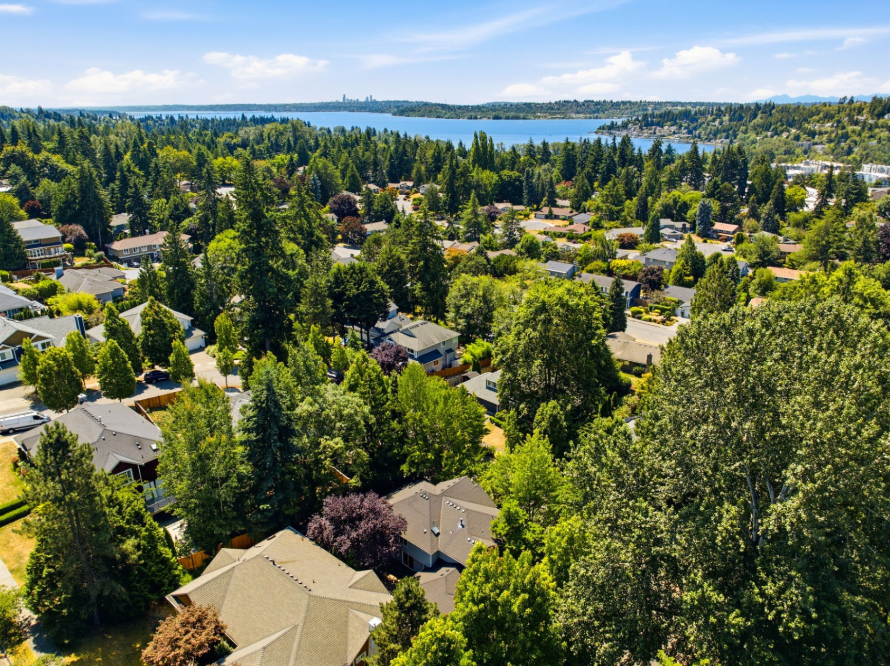 Aerial view of the Juanita neighborhood in Kirkland